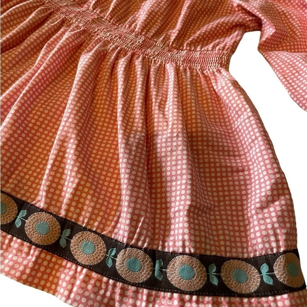 Matilda Jane Peasant Top Pink & White Dots Sugarland Lotti Top Girls Size 4